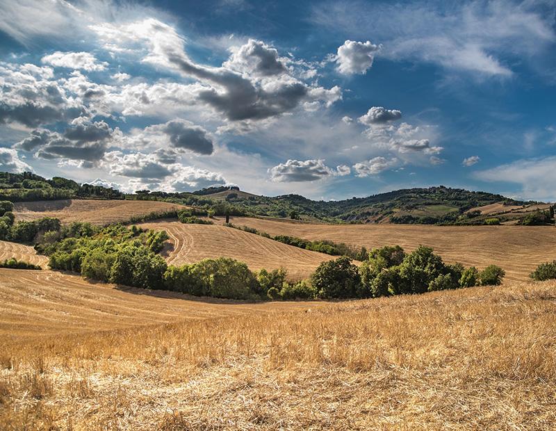 jesensko strnišče v Toskani jesenska Toskana